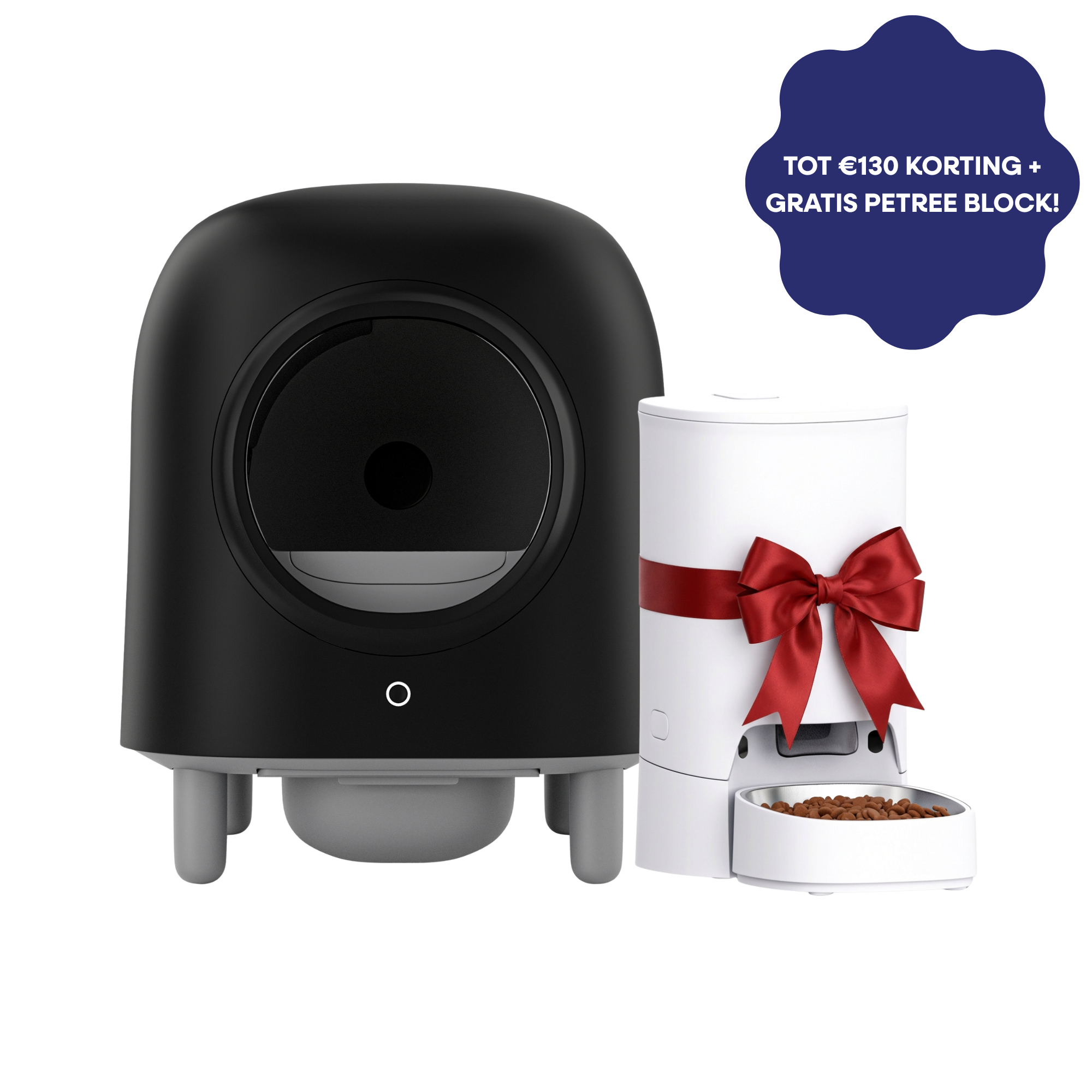 Petree Cube - Zelfreinigende kattenbak - Black Edition