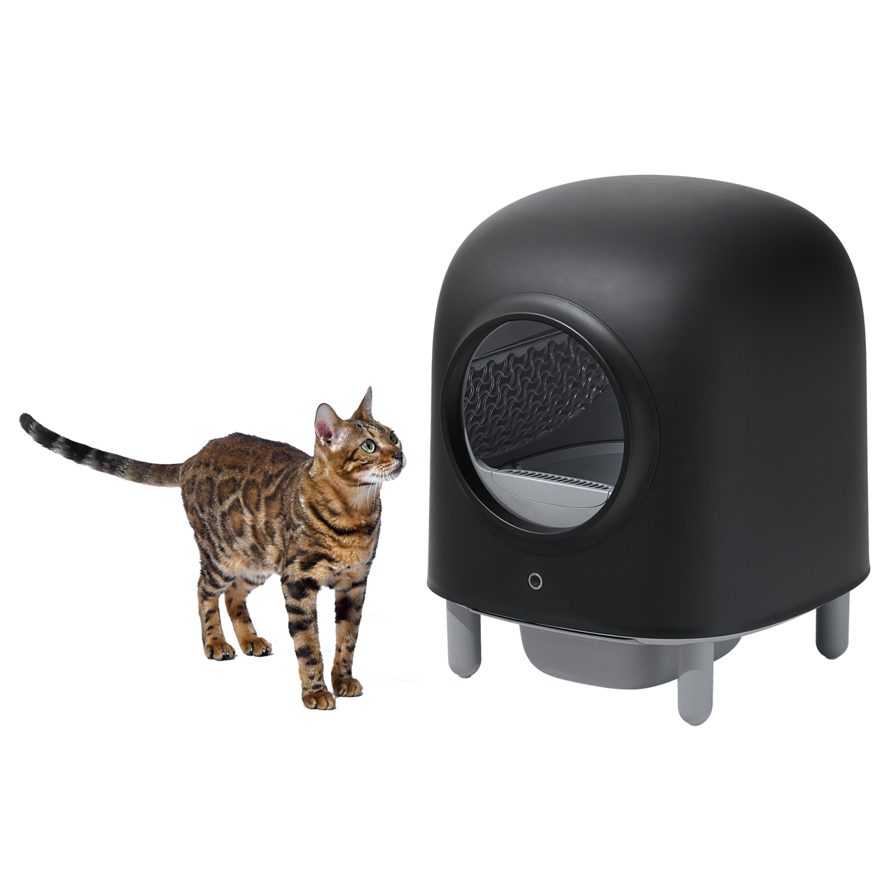 Petree Cube - Self-Cleaning Litter Box - Black Edition