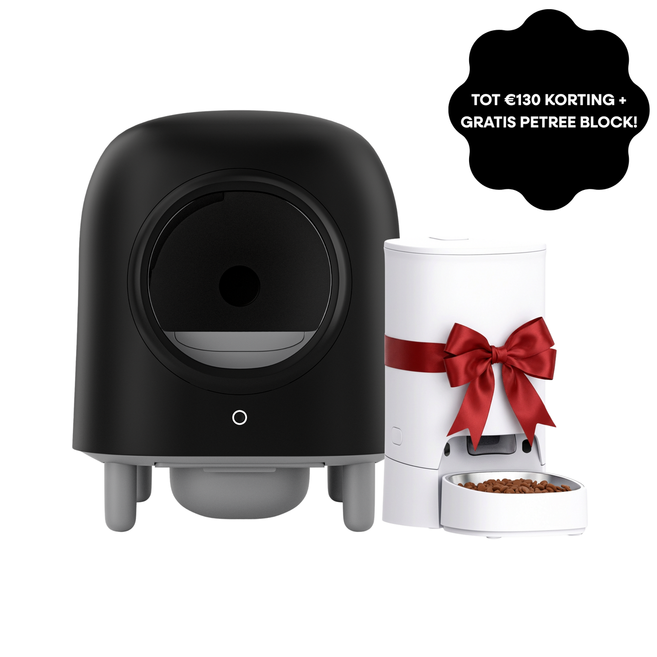 Petree Cube - Zelfreinigende kattenbak - Black Edition